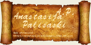Anastasija Pališaški vizit kartica